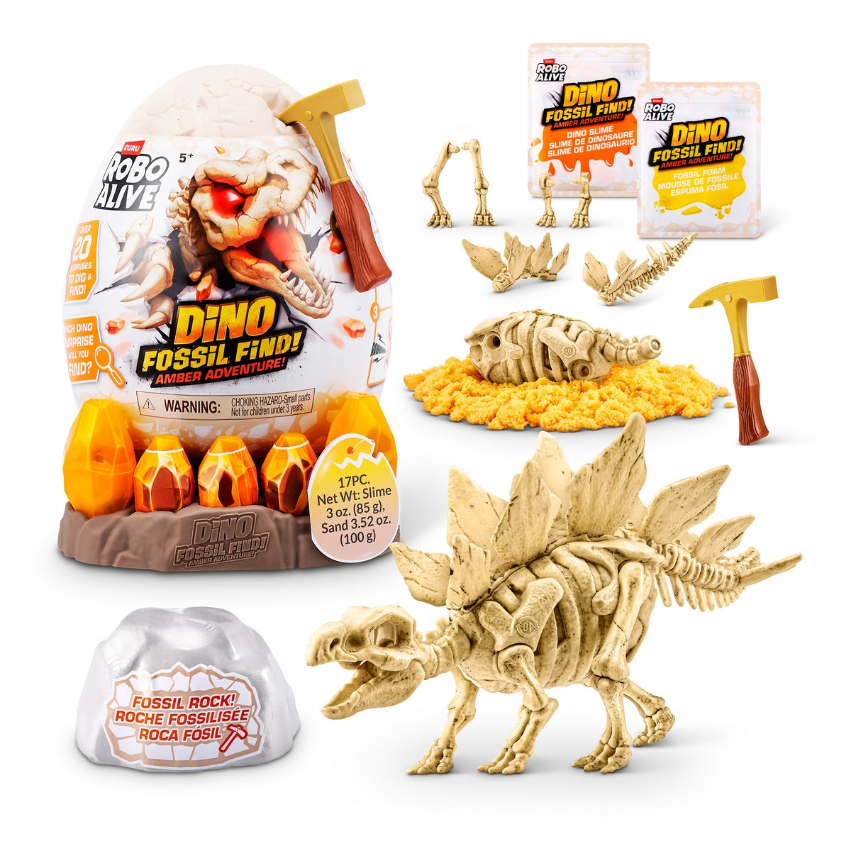 Huevo Robo Alive Con Fosil De Dinosaurio De Zuru